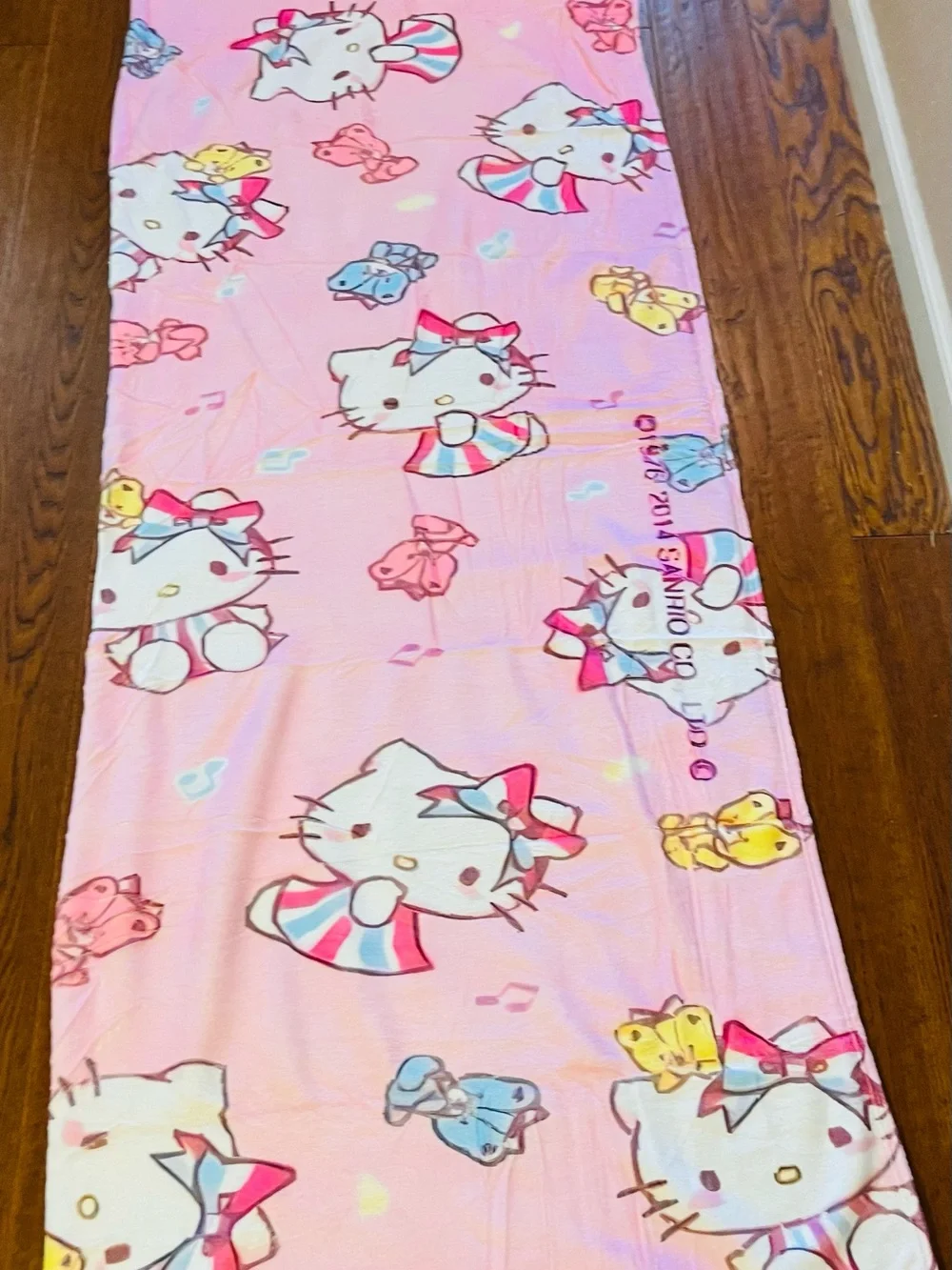 Pink Hello Kitty Print‎ Throw with Multicolor Accents